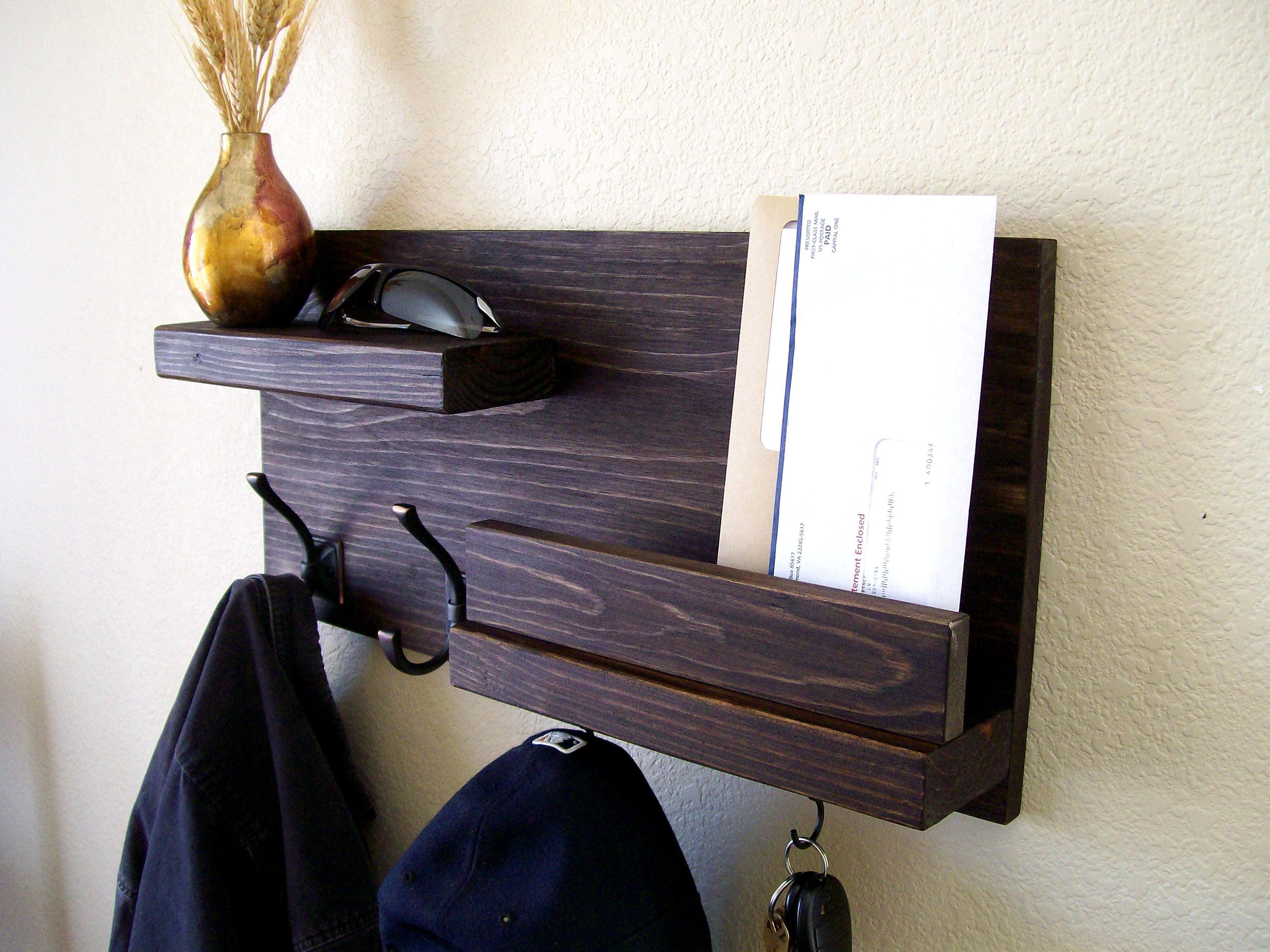 Mail Organizer Entryway Organizer Mail and Key Holder Mail Etsy