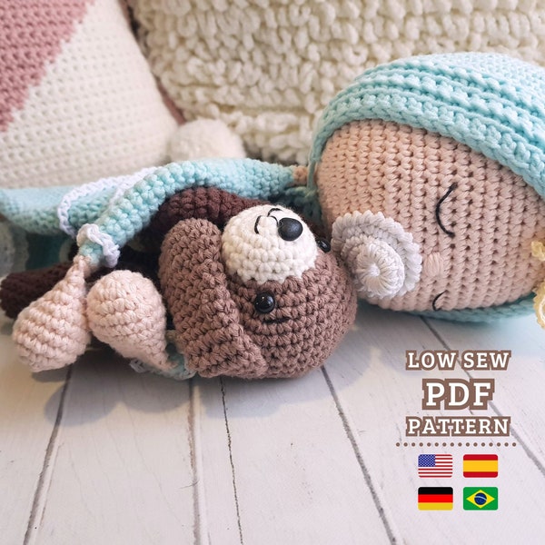 PATRÓN CROCHET - Amigurumi Manta de Apego Bebé con Perrito - Tutorial PDF en Español, Inglés, Portugués y Alemán - Chipifriends