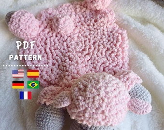 Haakpatroon - Schaapjes knuffeldekentje - Haakpatroon - Knuffel voor baby's - Stap-voor-stap PDF-patroon - Chipifriends