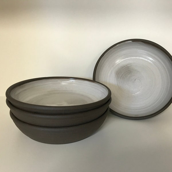 handmade pasta bowls, rustic bowls, farmhouse pottery, salad bowls,  white pasta bowls, bowls, modern bowls, pottery bowls