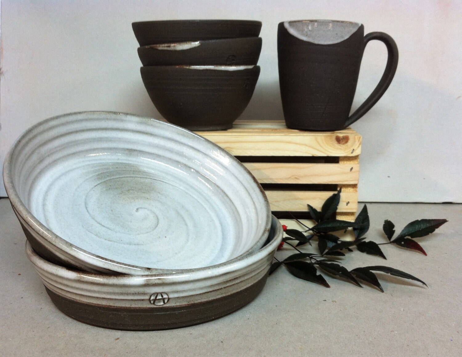 Handmade Pasta Bowls Rustic Bowls Farmhouse Salad Bowls Etsy