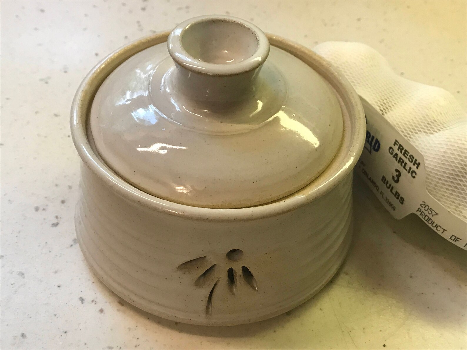 Handmade Garlic Keeper Garlic Jar Stoneware Garlic Keeper Etsy