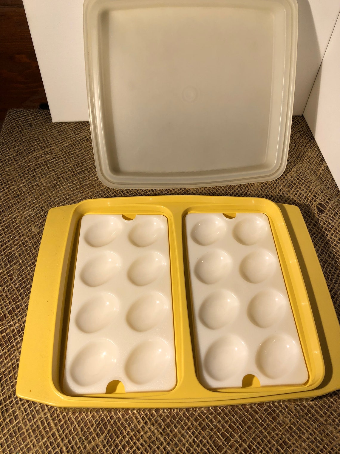 Tupperware deviled egg container Etsy