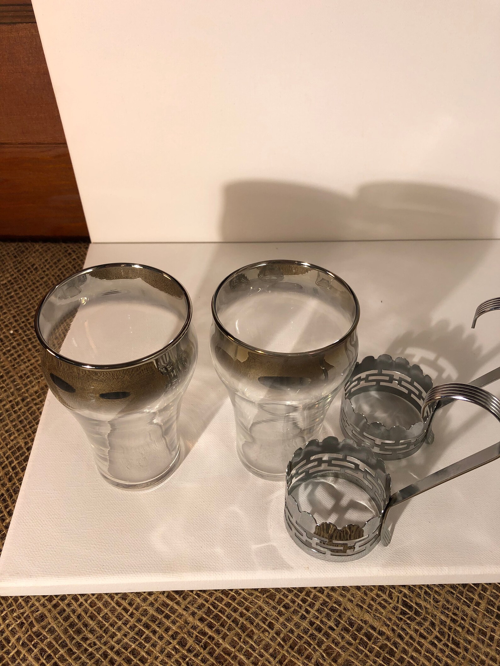 Pair of Federal Silver Fad Soda/float Glasses Etsy