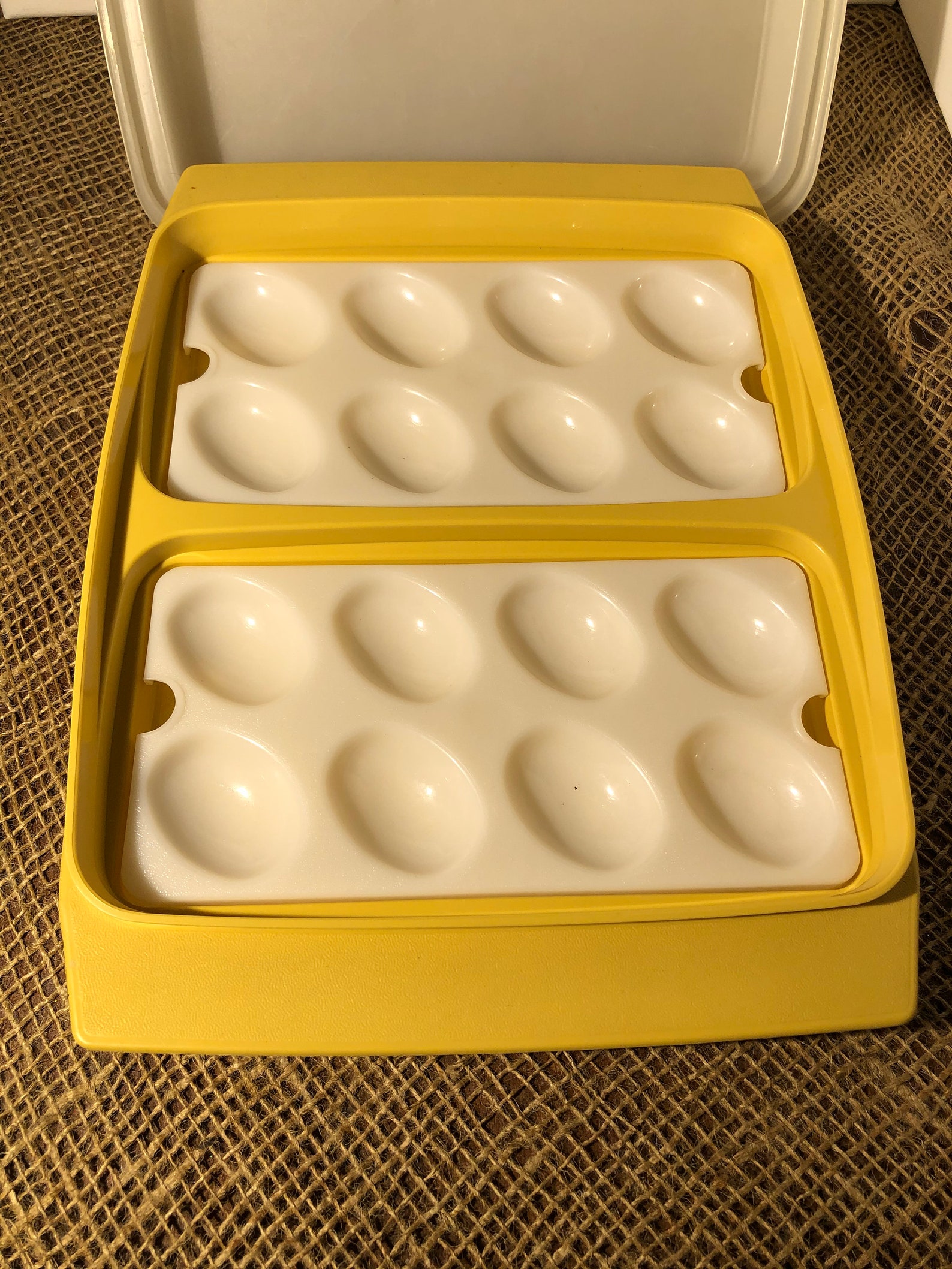 Tupperware deviled egg container Etsy