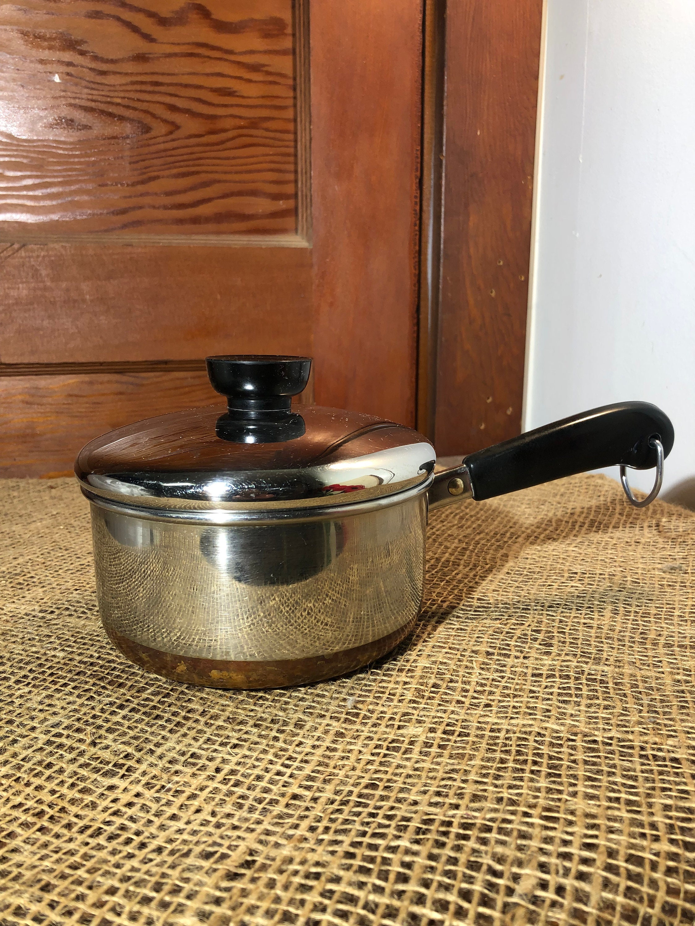 VTG Kitchen Craft Aluminum Cookware Skillet Double Broiler 3qt, 2.5 qt pot