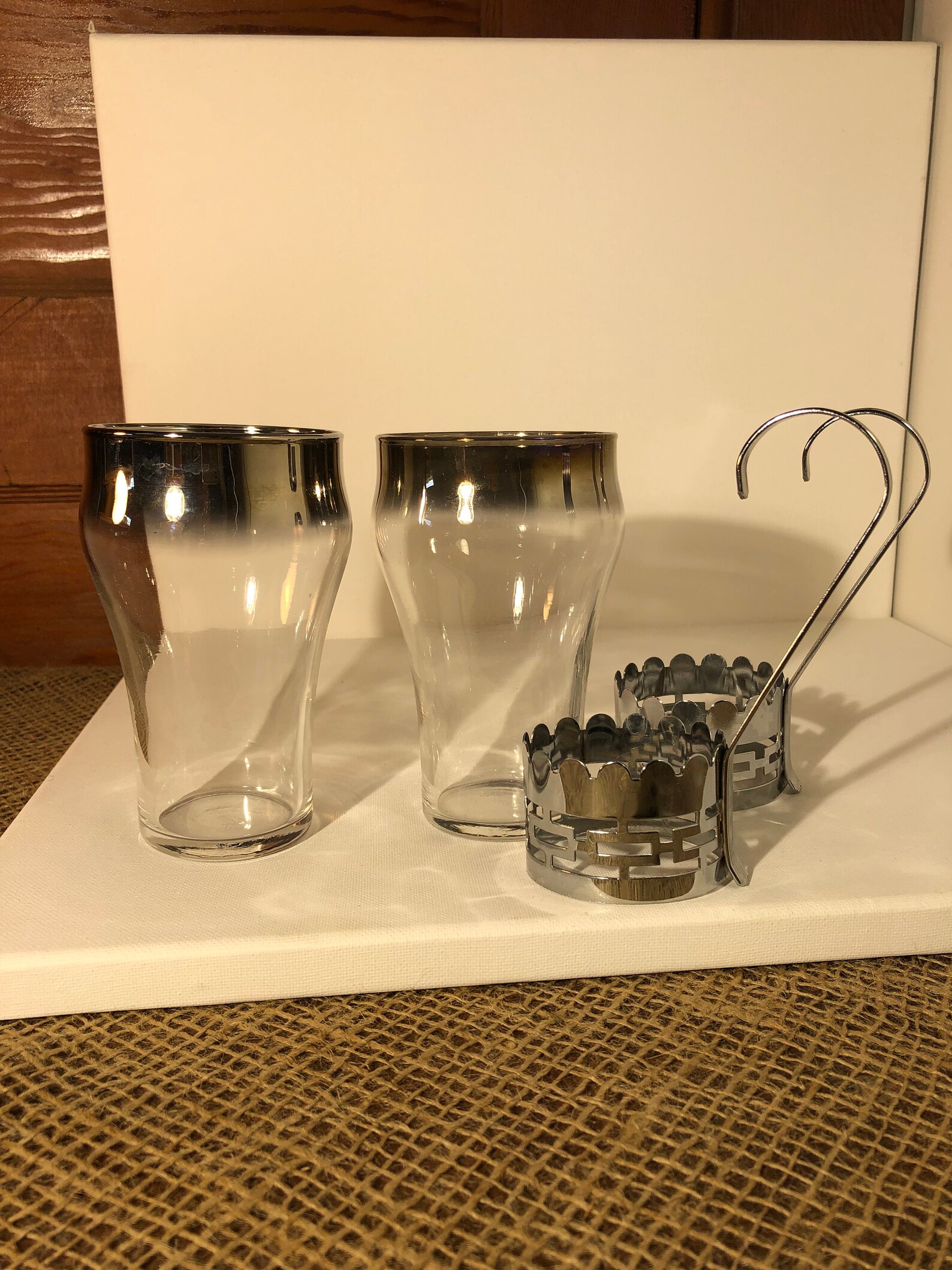 Pair of Federal Silver Fad Soda/float Glasses Etsy