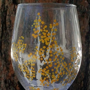 Choose from all 4 Seasons of Aspen from Colorful Colorado, Personalized Wine Glasses image 2