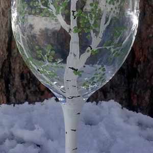 Choose from all 4 Seasons of Aspen from Colorful Colorado, Personalized Wine Glasses image 3