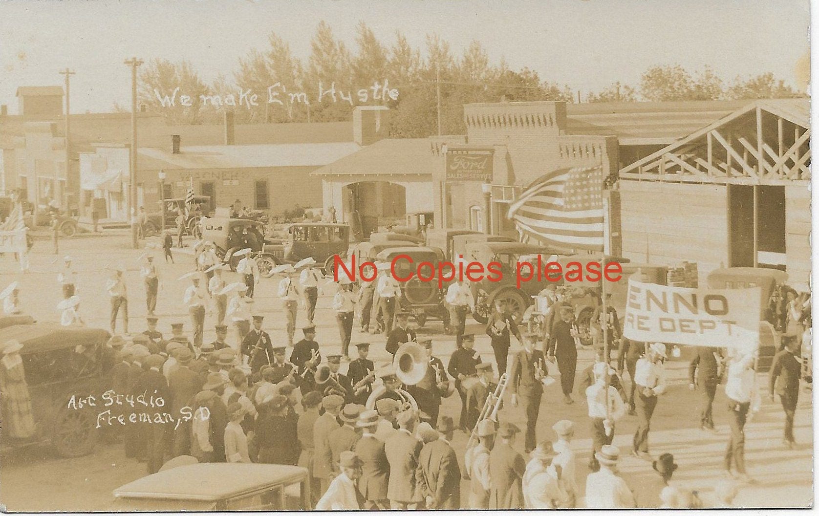 RPPC Real Photo Postcard Freeman South Dakota 1914 Etsy