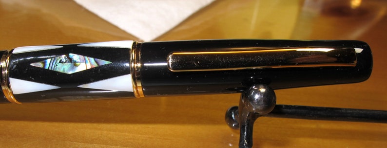 Med Nib Clever wood box Jinhao Quality new Fountain pen with Mother of Pearl Diamond shape inset
