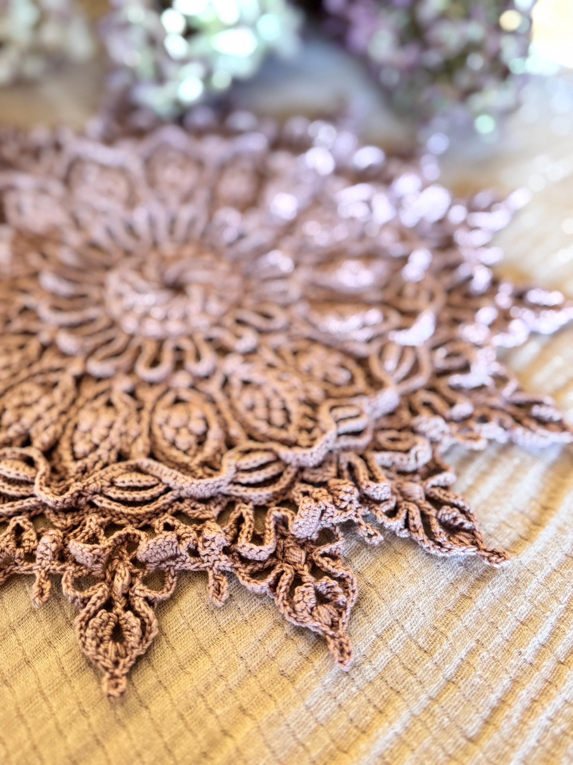 Dusty Mauve Crochet Doily