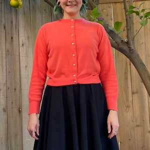 Vintage 1950’s Salmon Pink Cardigan