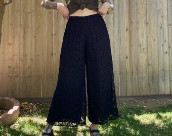 Vintage 1980’s Black Lace Pants