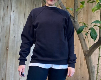 Vintage 1980s Black Sweatshirt by Tultex