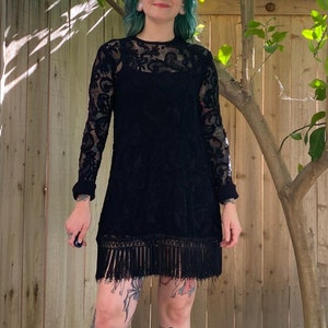 Vintage 1970's Black Lace Micro Mini Dress Tunic - Etsy