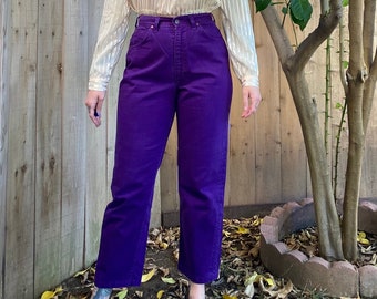 Calça jeans Lee roxa vintage dos anos 1950