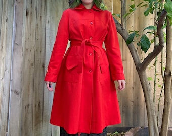 Trench rosso vintage anni '70