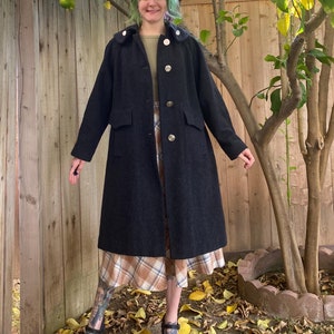 Vintage 1950’s Grey Wool Coat