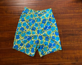 Vintage 1960’s Blue Floral Shorts