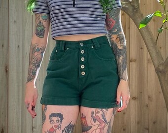 Vintage 1990’s Green Denim Shorts