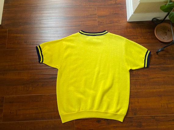 Vintage 1980’s Yellow Short Sleeve Sweatshirt - image 2