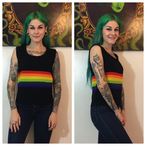 Vintage 1970’s Rainbow Sweater Vest