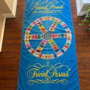Vintage 1980’s Trivial Pursuit Beach Towel