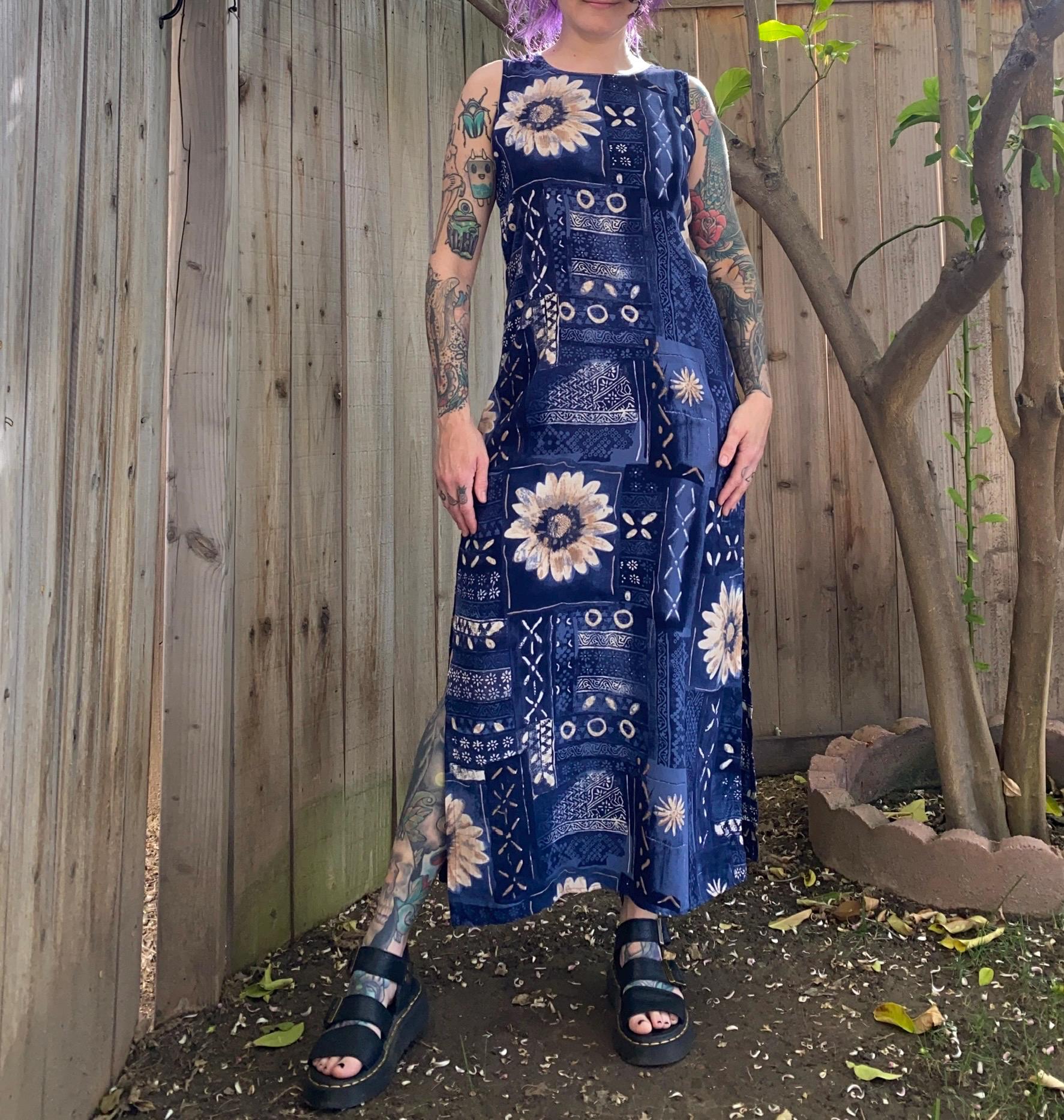 green emerald velvet dress 90s Long Romantic Cottage Floral Dress - Languid Floral Dress