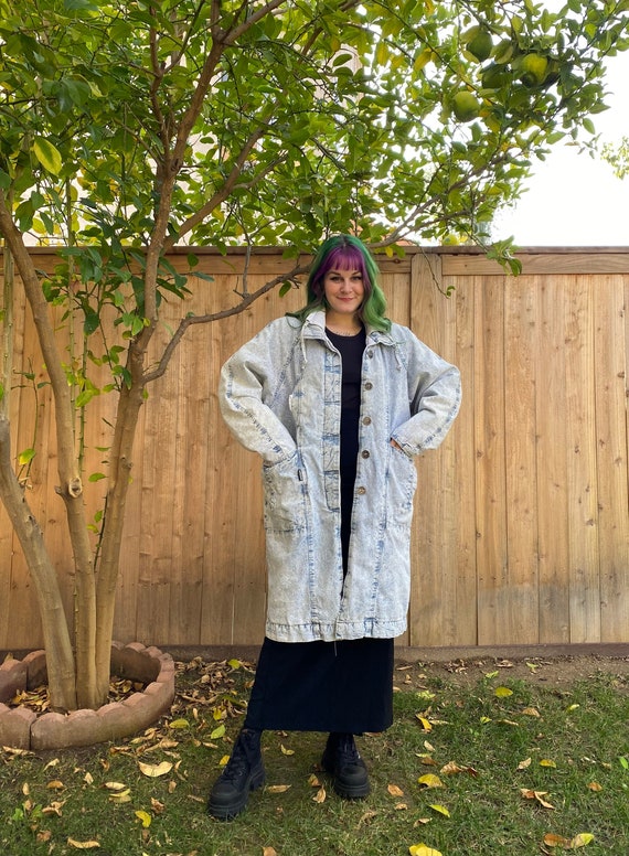 Vintage 1980’s Acid Wash Denim Coat