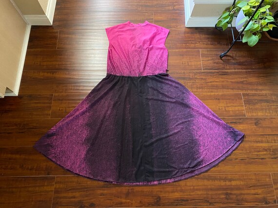 Vintage 1970’s Pink and Black Sheer Dress - image 5