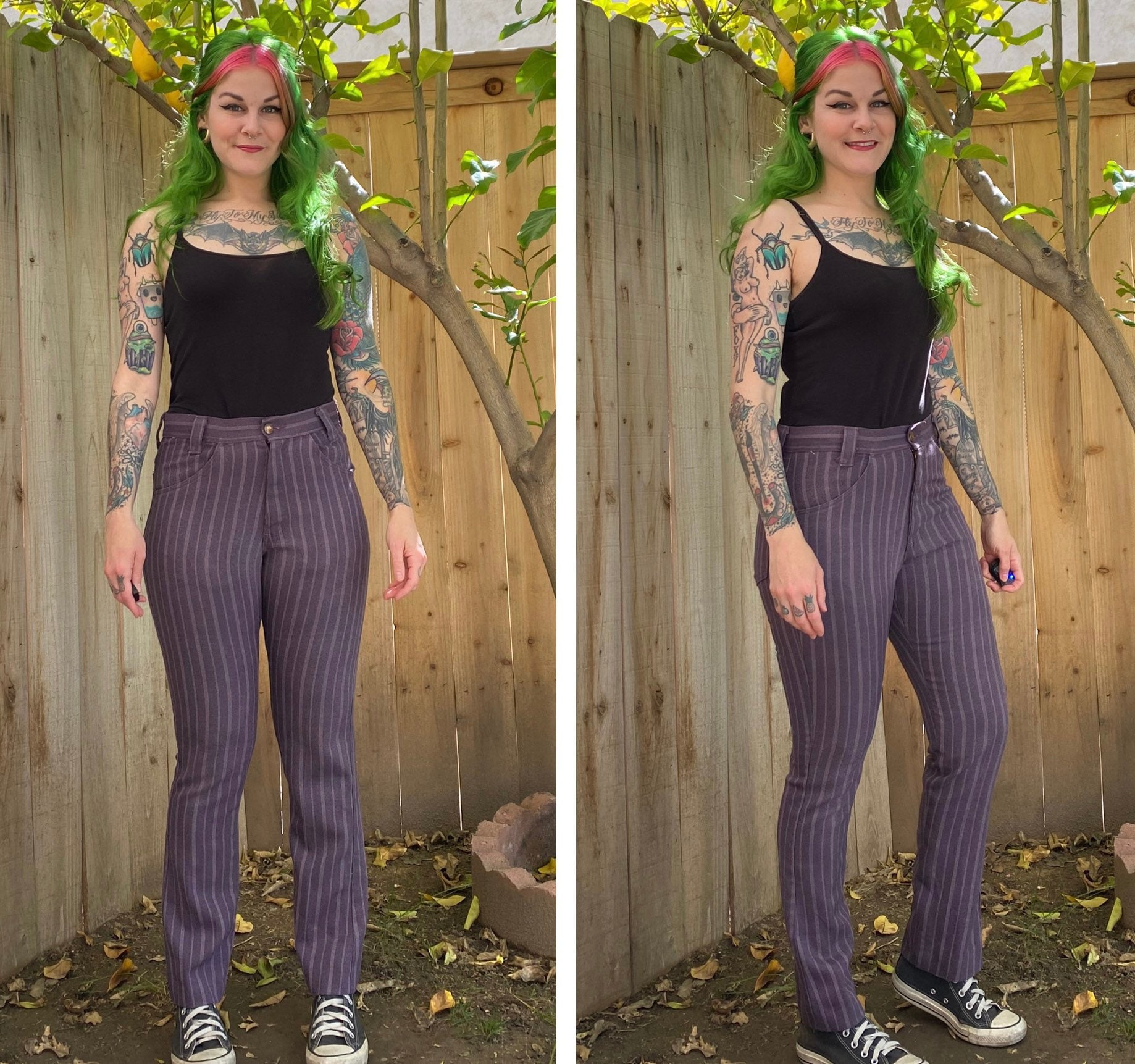 Vintage 1970’s Purple Striped Pants 