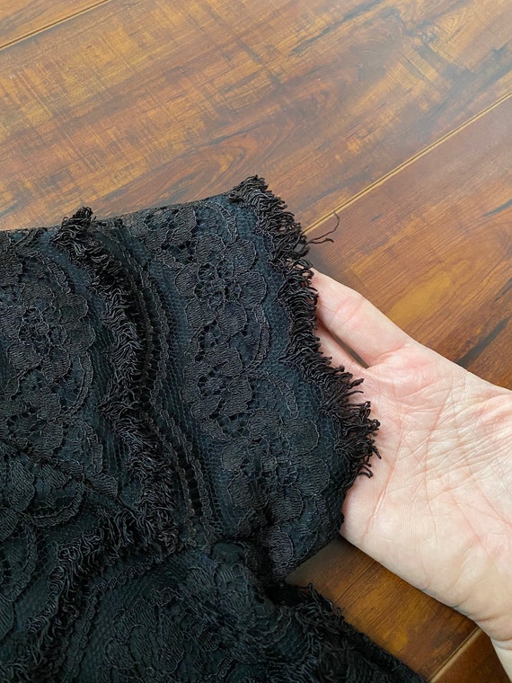 Vintage 1950’s Black Lace Wiggle Dress - image 6