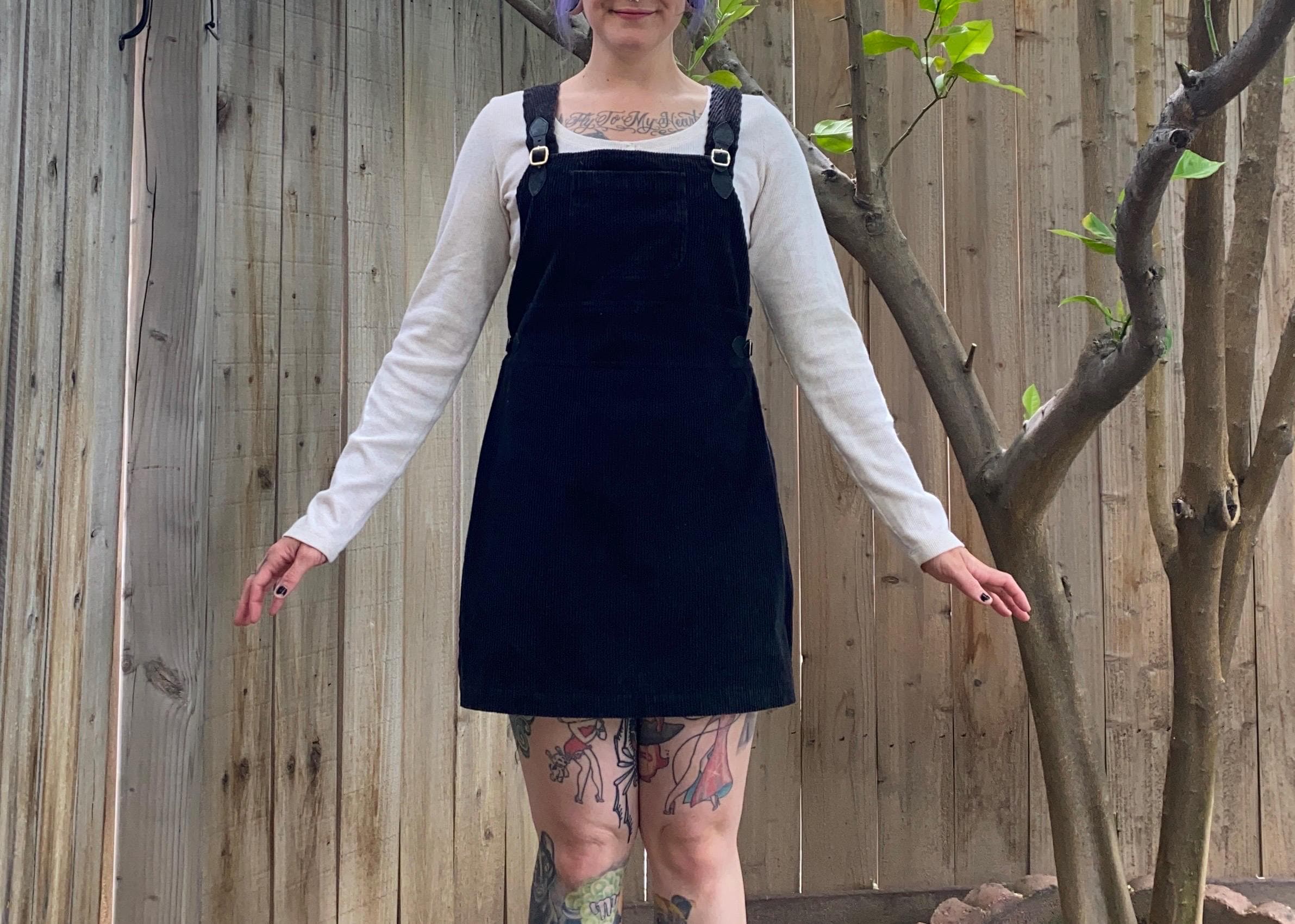 navy blue dress for baby girl Am I trendy yet?! Styling an Overall Dress main image 1