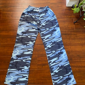 Y2K Blue Camouflage Wide Leg Pants image 5