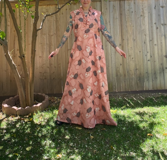linen maxi dress beige 100% Linen Beaded Crew Neck Maxi Dress with Belt BELLA, Natural Linen / XXL