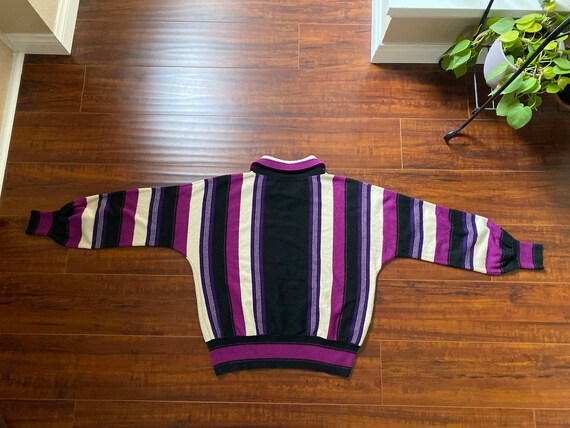 Vintage 1970’s Purple Striped Pullover Sweater - image 5