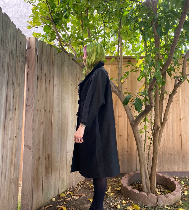 Vintage 1960s Black Coat by I.Magnin image 2