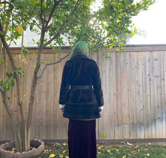 Vintage 1970’s Brown Faux Fur Coat - image 3