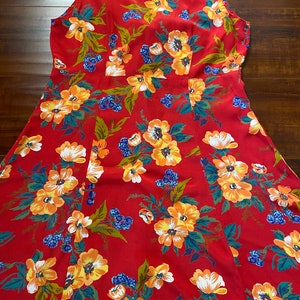 Minirobe rouge à fleurs des années 1990, Gap image 8