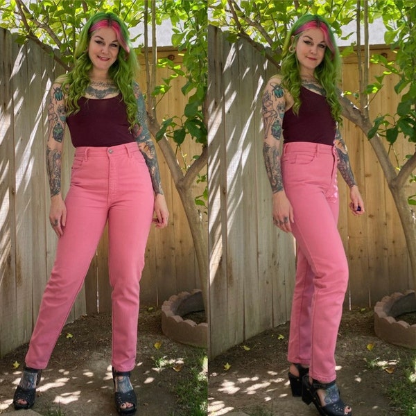 Pink Jeans Etsy