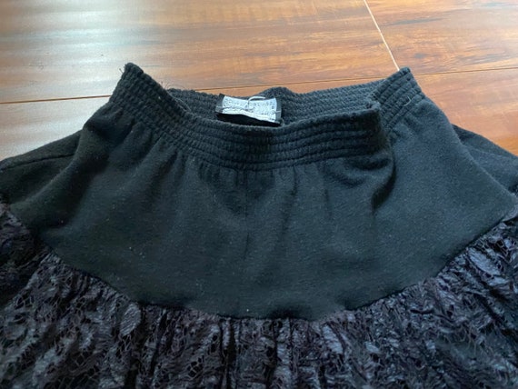 Vintage 1980’s Black Lace Layered Skirt - image 5