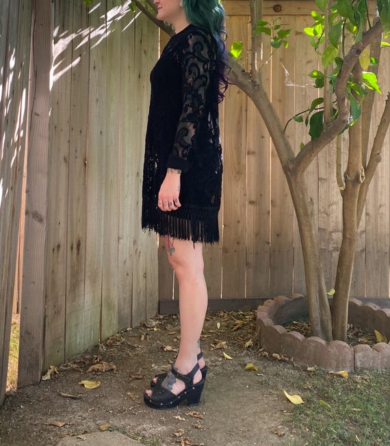 Vintage 90’s black lace micro skirt