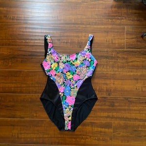 90s Floral Swimsuit 