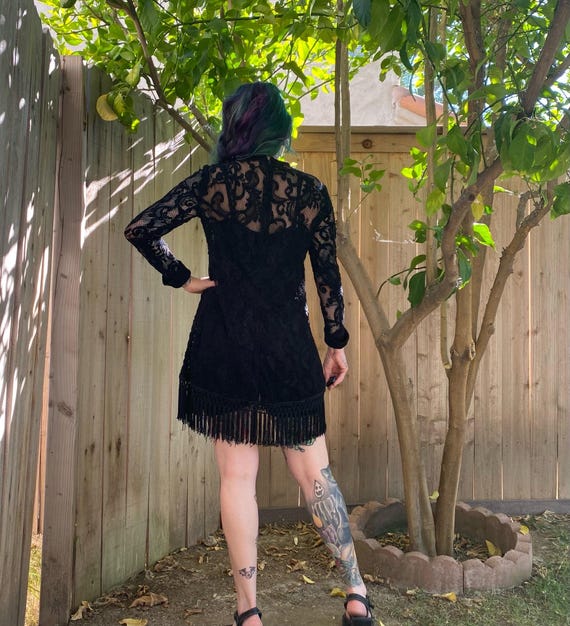 Vintage 90’s black lace micro skirt main image 1