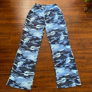 Y2K Blue Camouflage Wide Leg Pants image 4