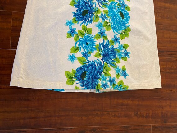 Vintage 1970’s Blue Floral Hawaiian Maxi Dress - image 8