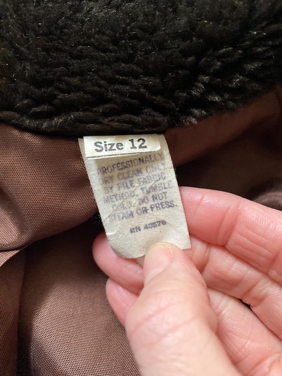 Vintage 1970’s Brown Faux Fur Coat - image 8