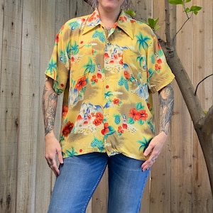 60s Rayon Shirt - Etsy