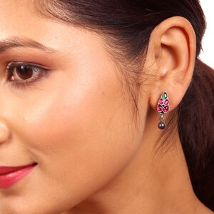 Ragini Stud/925 silver jewelry/Oxidized silver/925 sterling silver /925 Silver studs/Wedding, bridal jewelry/Gifts for her/Christmas gifts